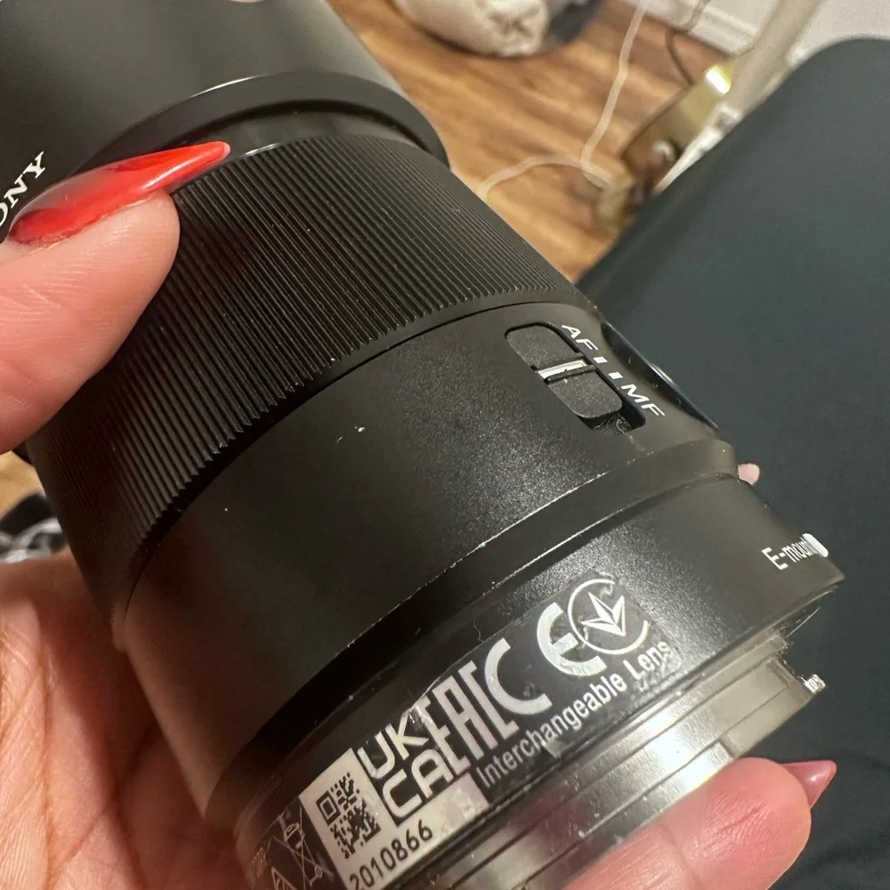 Sony Black Interchangeable Camera Lens with Focus Ring
